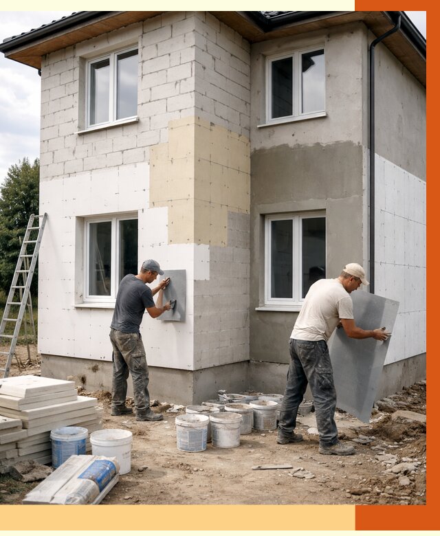 Утепление дома из газобетона в Шарыпове от 4244 руб./м² — заказать у ТепломастерШрп